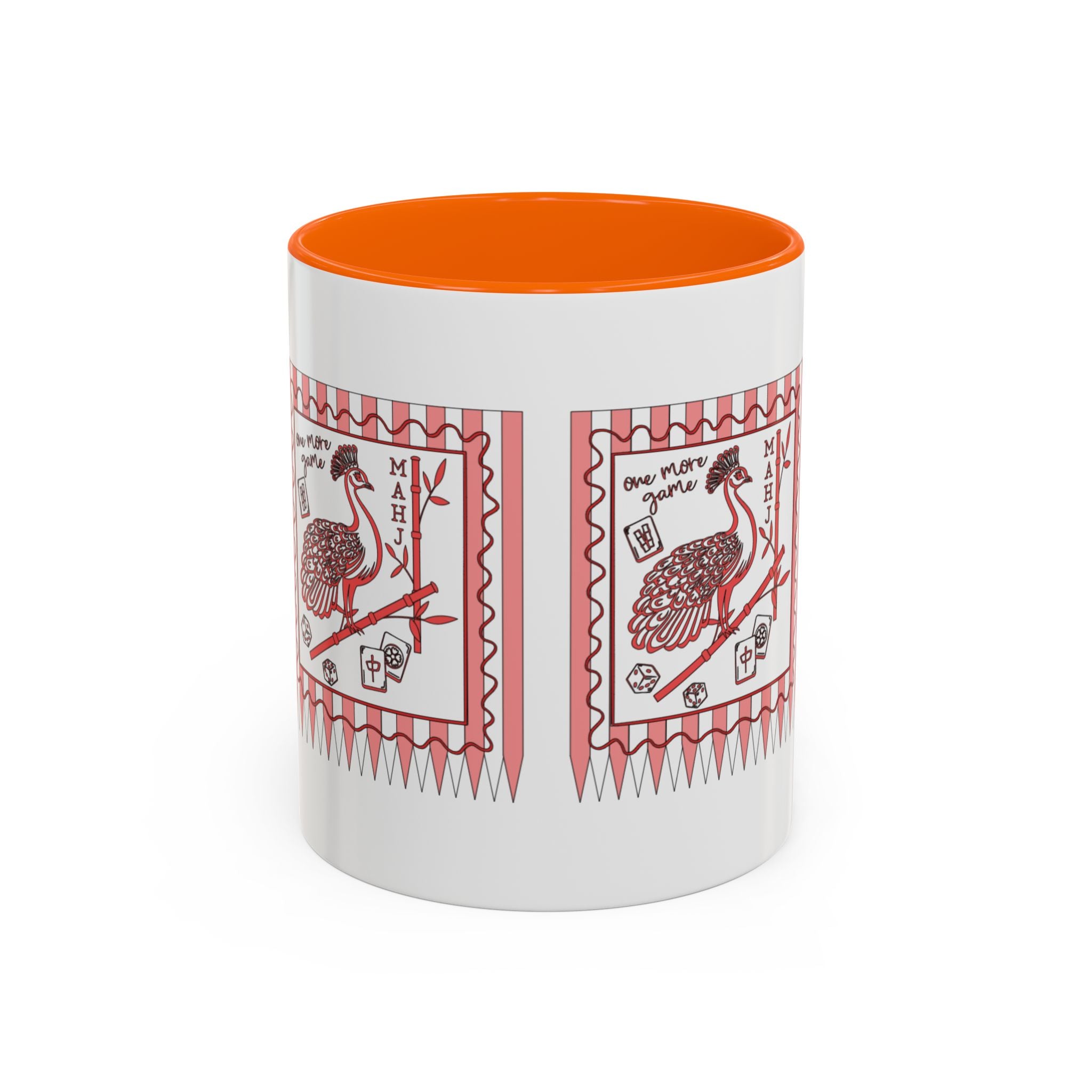 Mahjong Queen Accent Coffee Mug – Retro Tile Design, 11/15oz