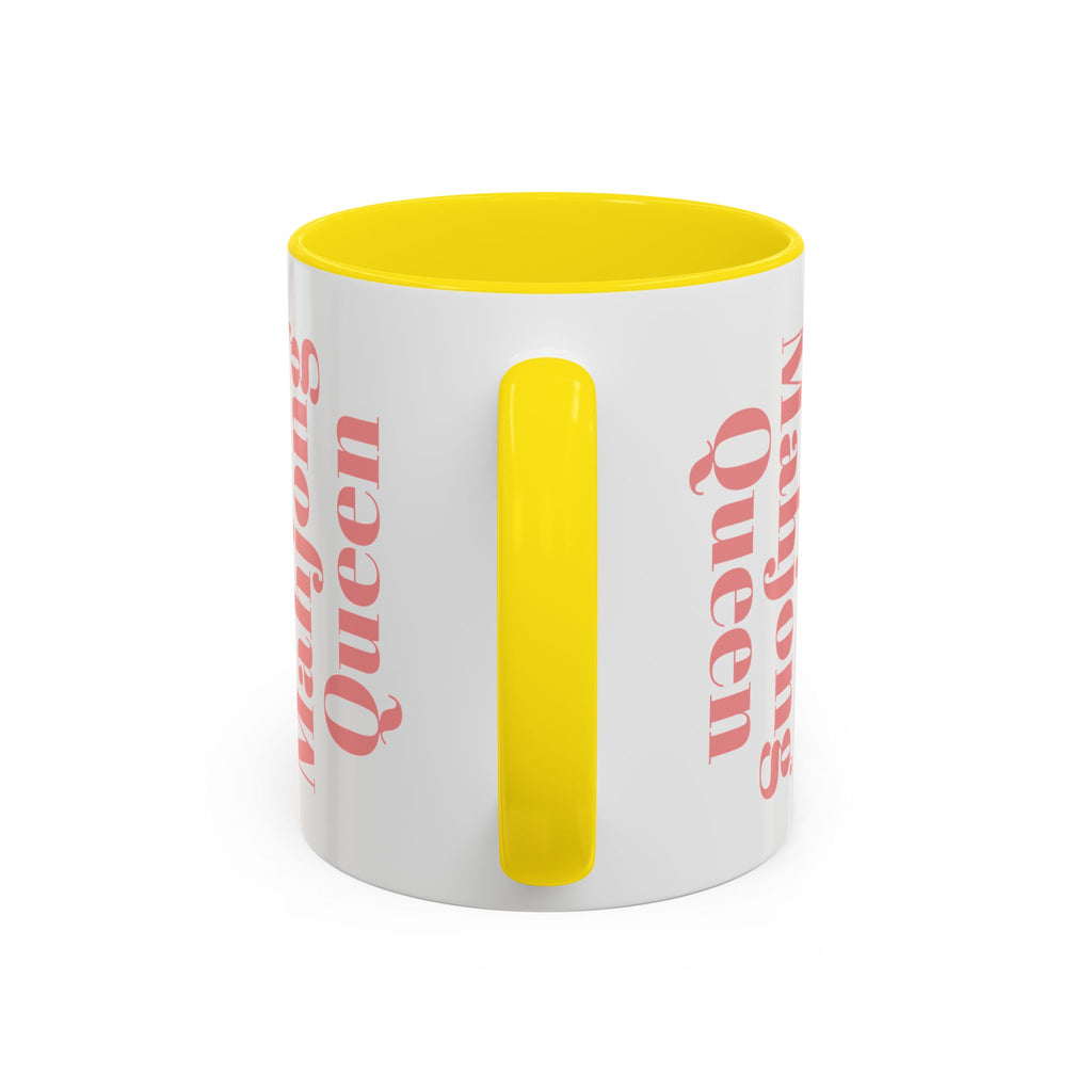 Mahjong Queen Accent Coffee Mug – Retro Tile Design, 11/15oz