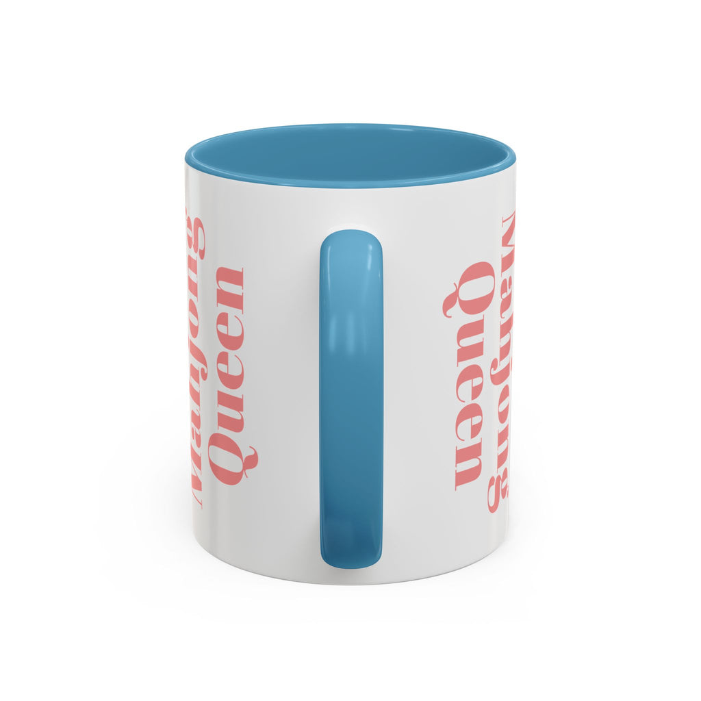 Mahjong Queen Accent Coffee Mug – Retro Tile Design, 11/15oz