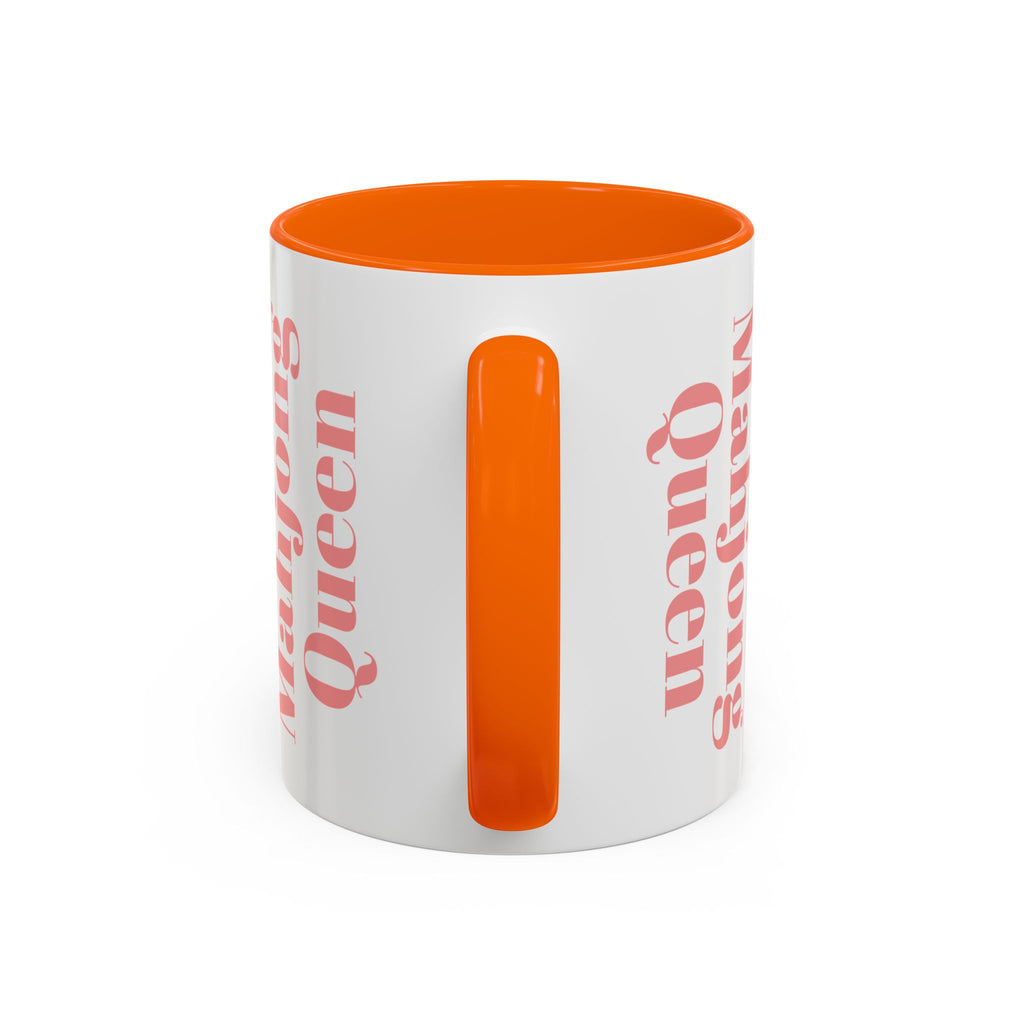 Mahjong Queen Accent Coffee Mug – Retro Tile Design, 11/15oz