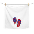 4th of July Flip Flop Tea Towel – Patriotic Stars & Stripes Kitchen Towel