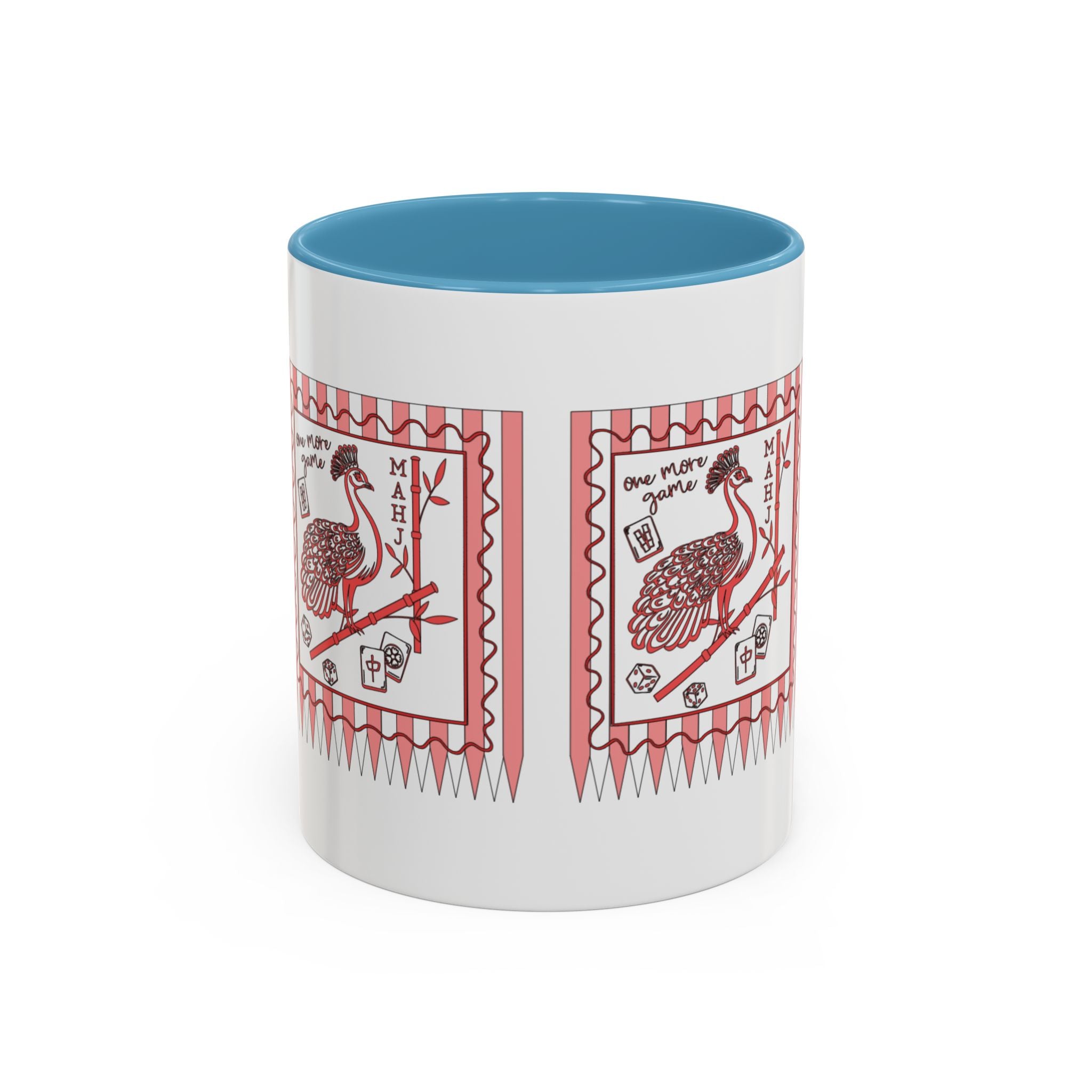 Mahjong Queen Accent Coffee Mug – Retro Tile Design, 11/15oz