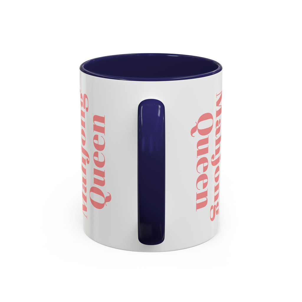 Mahjong Queen Accent Coffee Mug – Retro Tile Design, 11/15oz