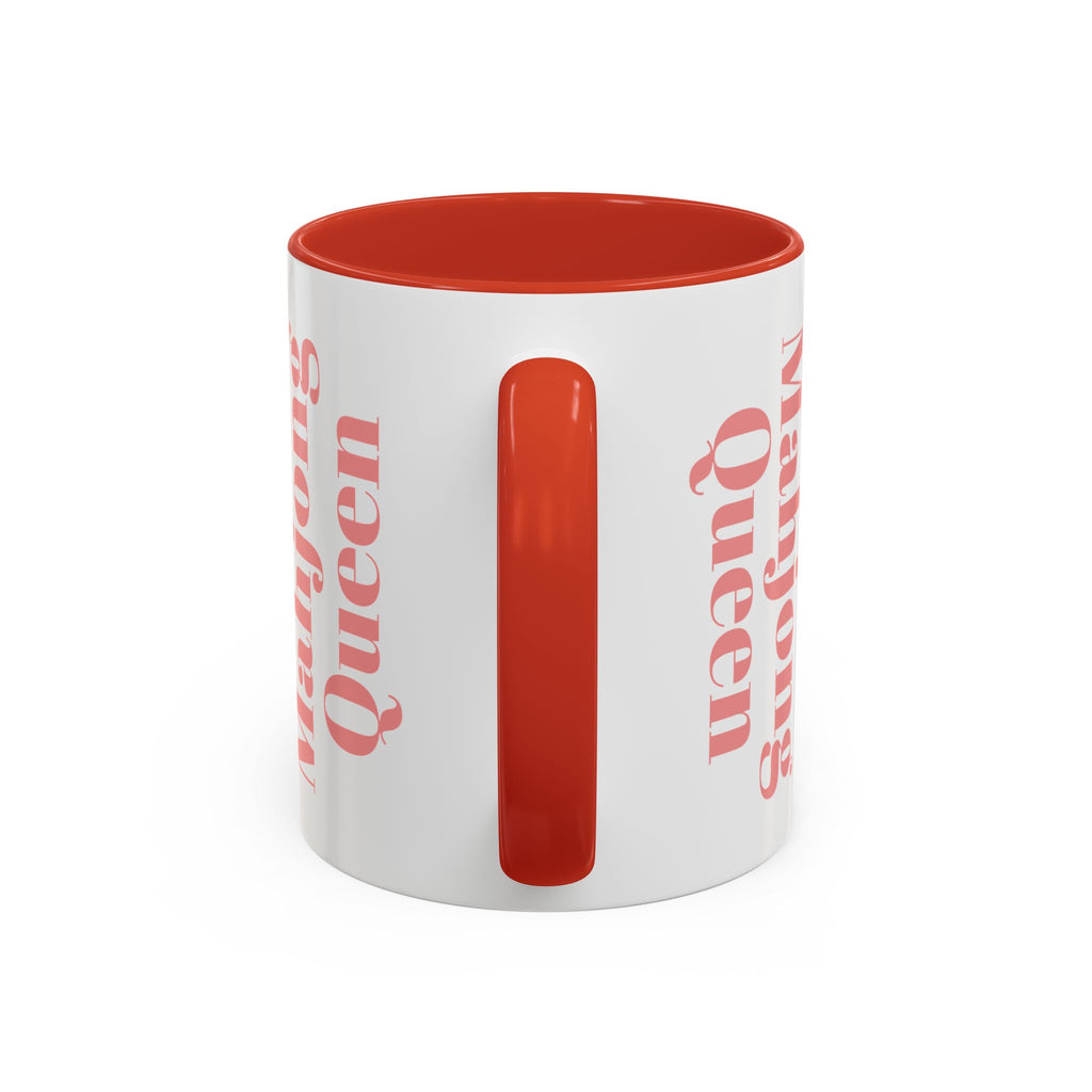 Mahjong Queen Accent Coffee Mug – Retro Tile Design, 11/15oz