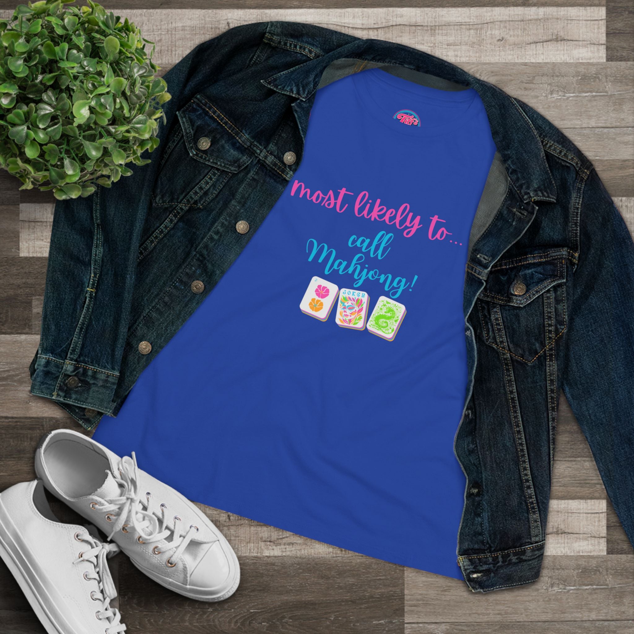 Most Likely to Call Mahjong - Funny Mahjong Women’s Cotton Tee