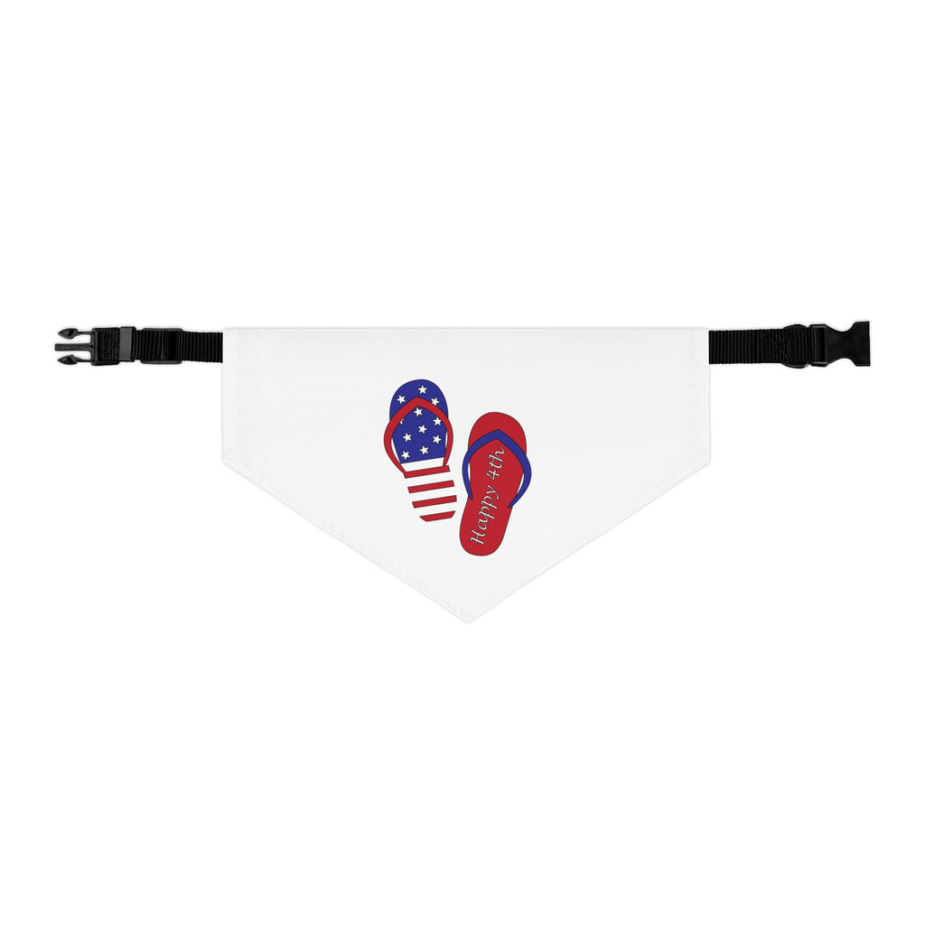 Pet Bandana — Patriotic Flip Flop Design (Happy 4th)