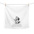 Funny Retro Woman Tea Towel — "If, by recycle, you mean repeatedly making terrible choices then, yes, I recycle."