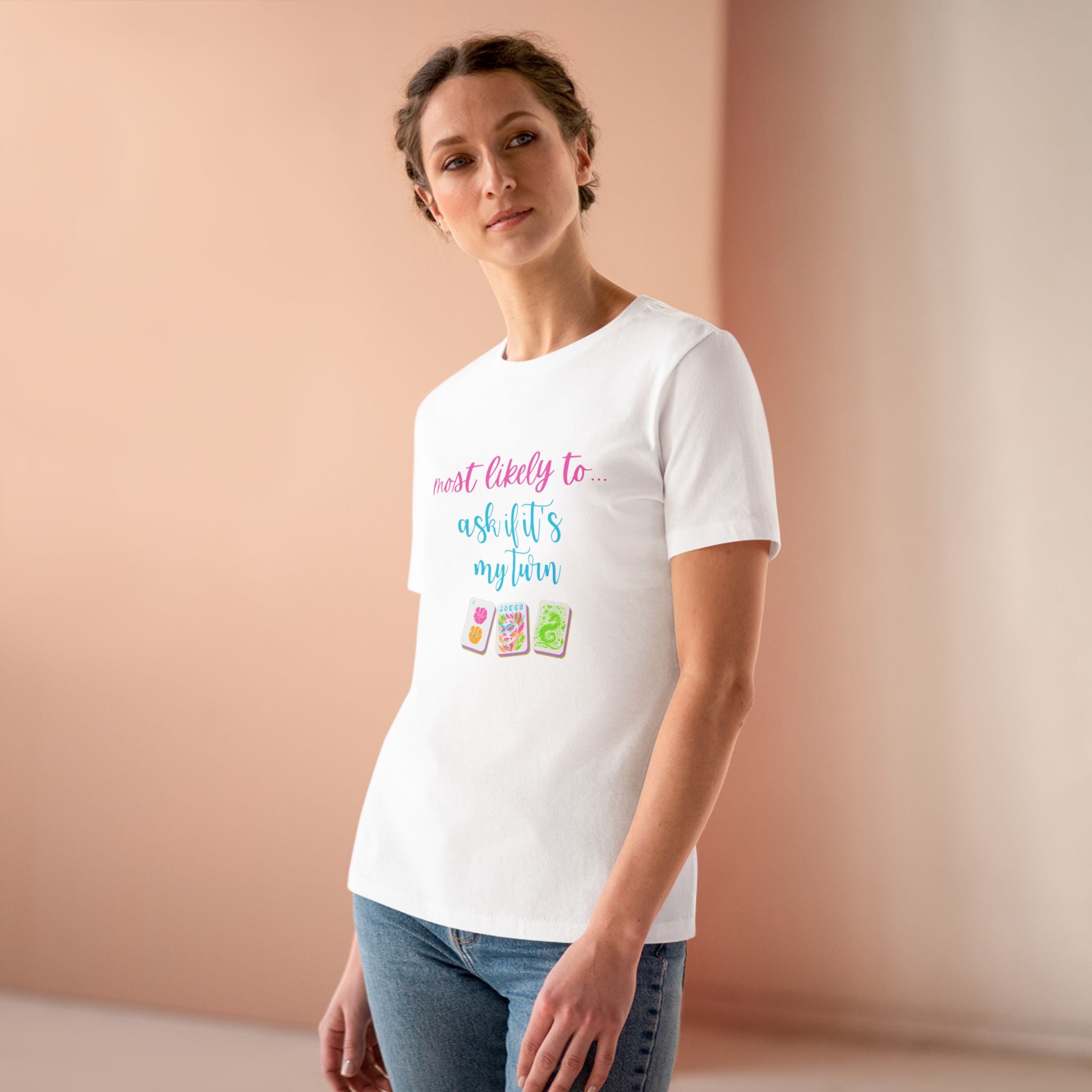 Most Likely to Ask If It's My Turn T‑Shirt — Funny Mahjong Cotton Tee